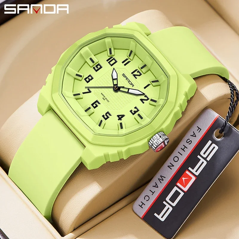 Fashion Sanda Relogio Masculino New Electronic Children\'sWatches Simple Letters Resin Waterproof Quartz Wristwatches Man Clock