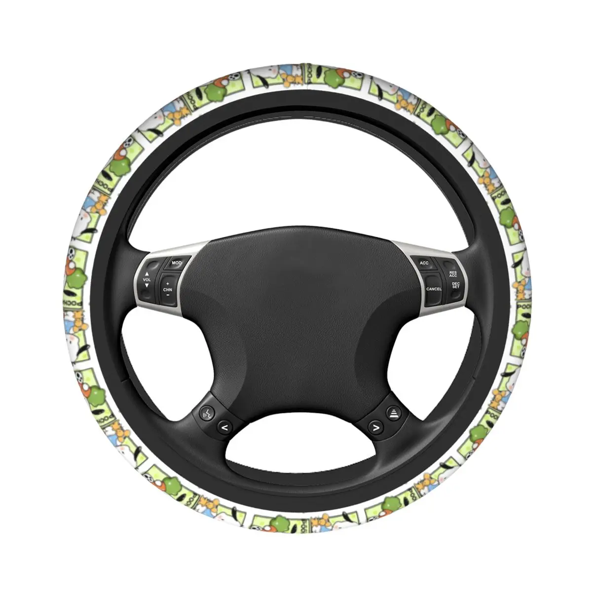 Pochacco Sanrio Car Steering Wheel Cover 38cm Anti-slip Steering Wheel Protective Cover Fashion Car-styling Car Accessories