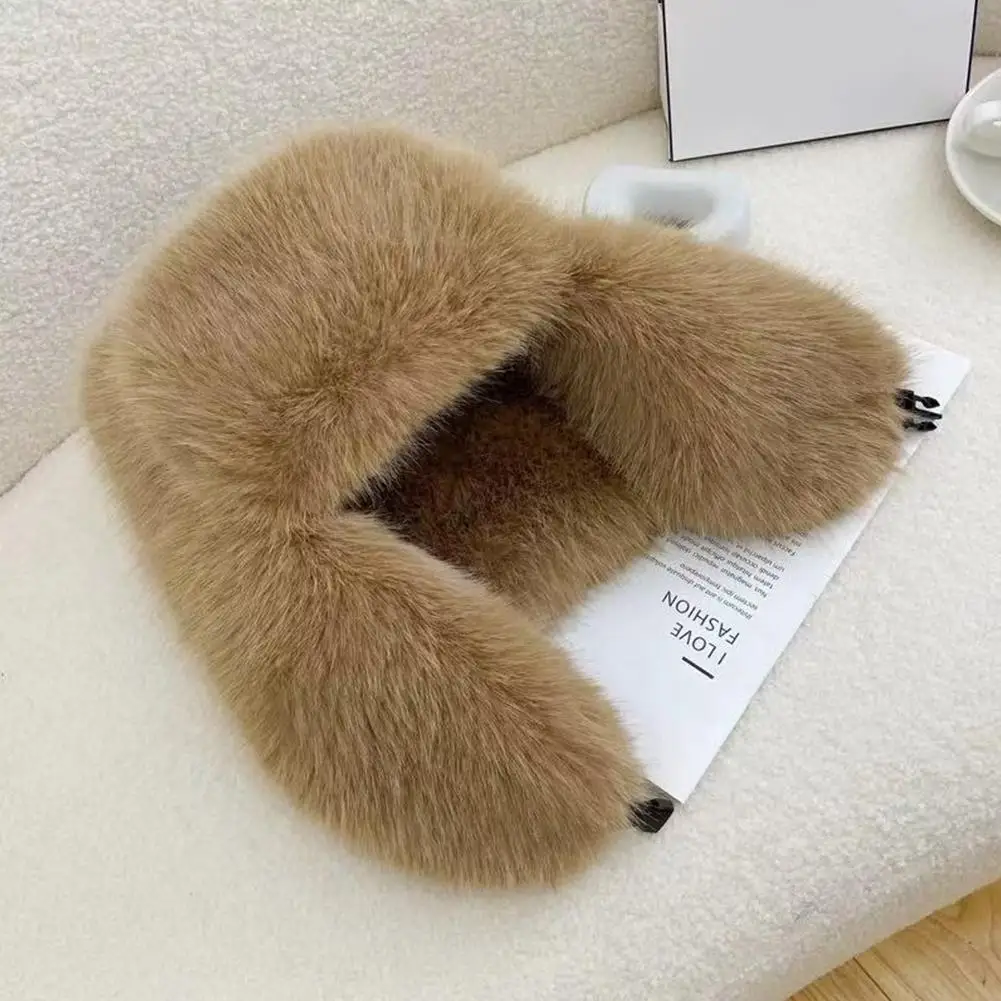 

Faux Fur Bomber Hat Or Women And Men Windproof Warm Earmuffs Windproof Earflap Cap Thickened Russian Caps Ear Protection Hats