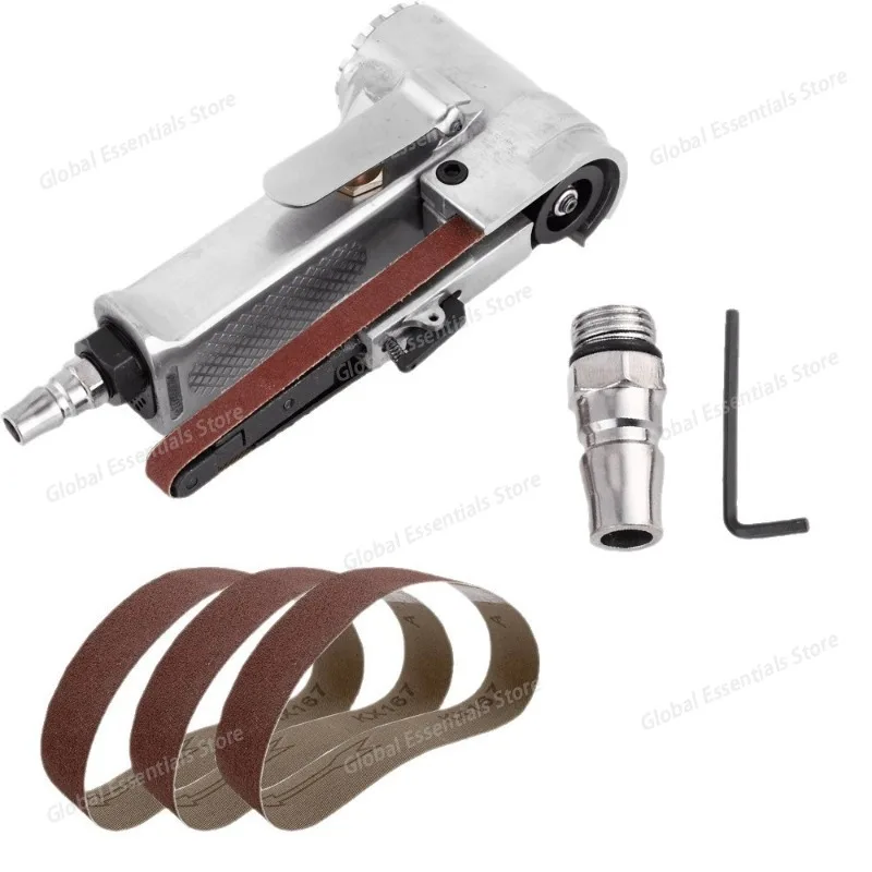 Industrial-Grade Pneumatic Belt Sander - Handheld Mini Air-Powered Polisher for Grinding and Sanding - view 5