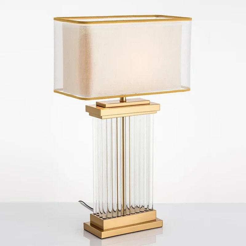 

High Quality 2 Layer Fabric Lampshade Interior Decoration Desk Lamp Modern Design Light Emitting Diode Living Room