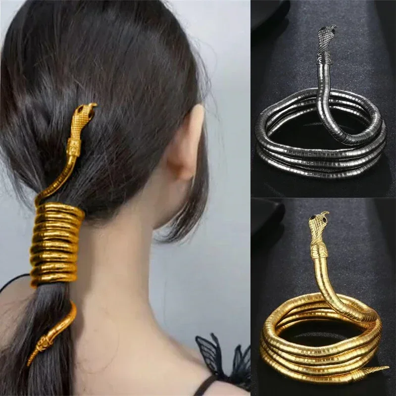 Twistable Snake Hair Tie para Mulheres, Flexível Bendable Metal Hairpin, Ponytail Barrette, Acessórios para Cabelo para Meninas, Jóias