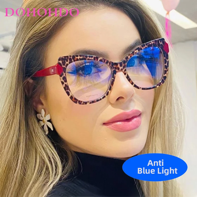 

Vintage Luxury Brand Designer TR90 Cat Eye Anti Blue Light Glasses Women Men Computer Reading Eye Protection Optical Eyeglasses