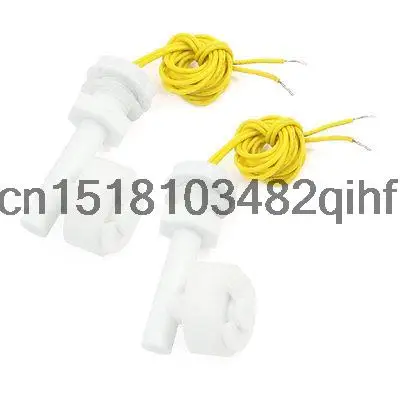 

White P.P Water Level Sensor Right Angle Liquid Float Switch Fish Tank 2Pcs