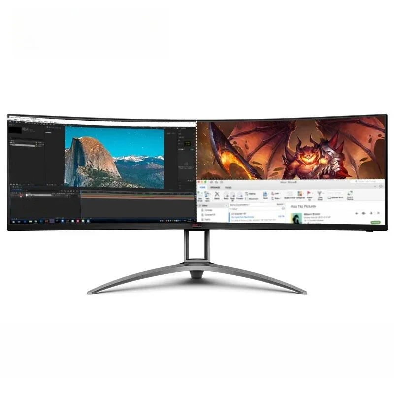 AG493UCX2 49 inch 165HZ e-sports wide curved 2K hairtail screen computer monitor LCD screen