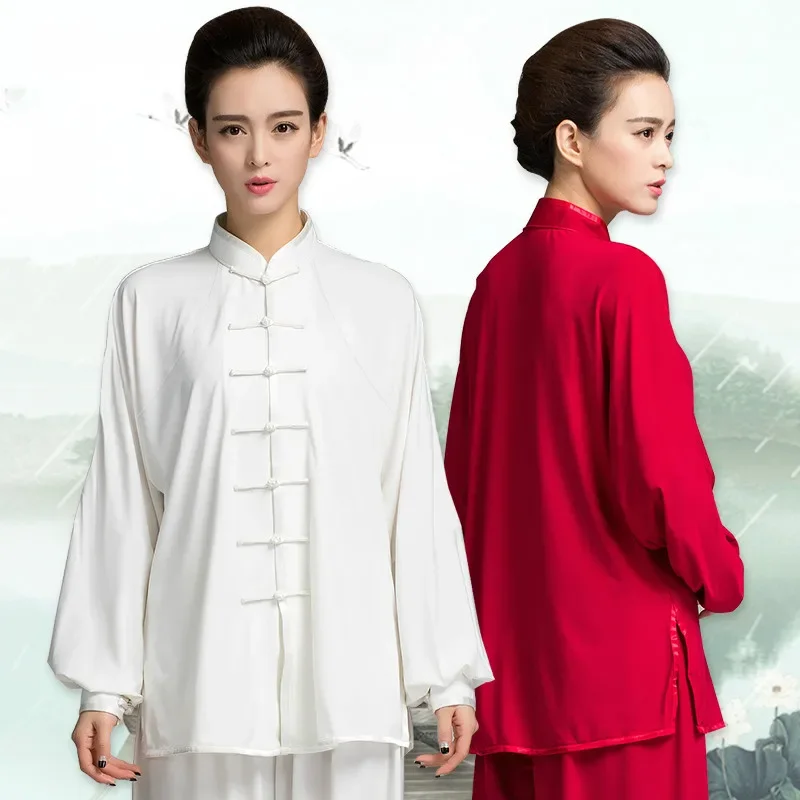 Martial Arts Wing Chun Suit Chinese Traditional Tai Chi Uniform Women Men Wushu KungFu Uniform Suit Morning Exercise Clothes