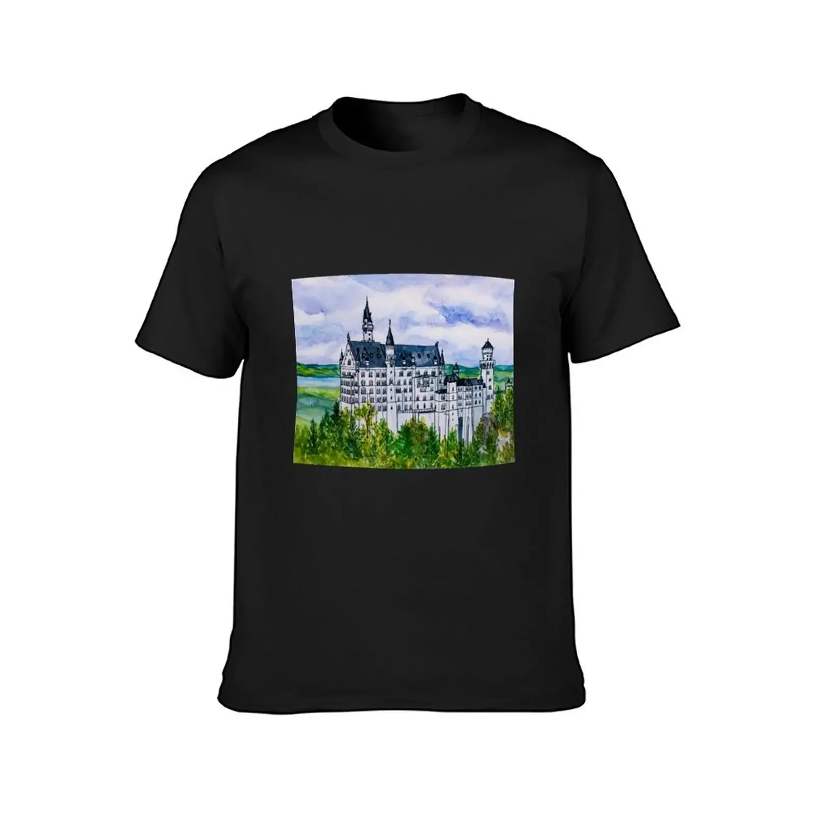 Neuschwanstein Castle in Bavaria T-Shirt boys animal print customs design your own Men's clothing