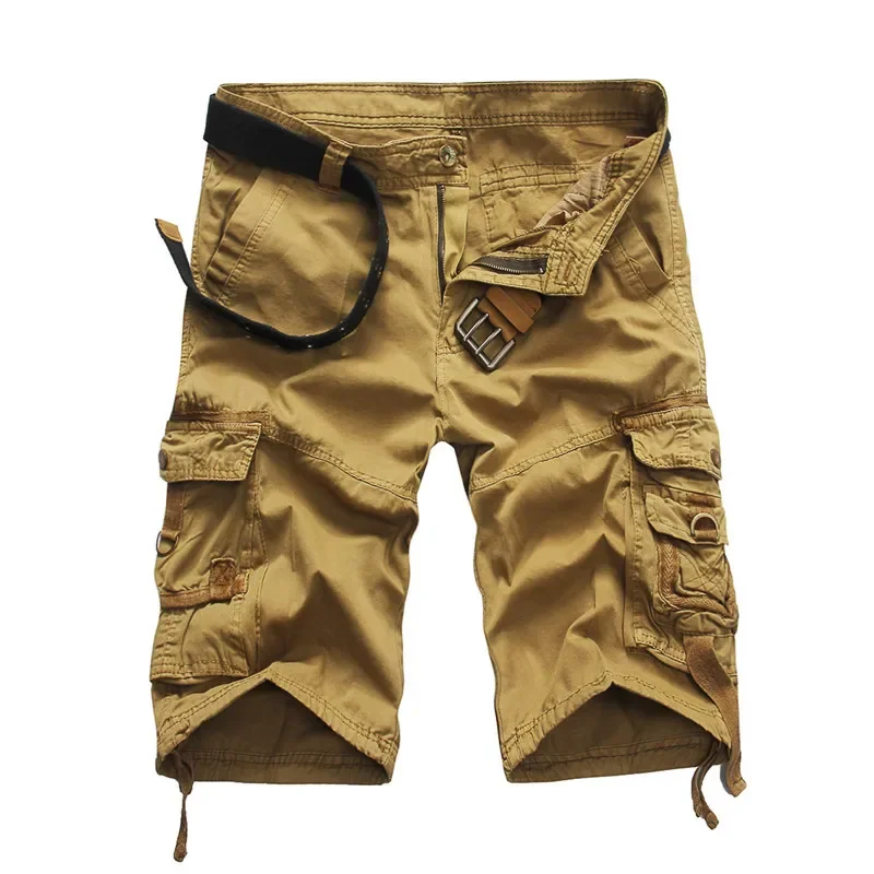 Fashion Military Cargo Shorts Mens Camouflage Tactical Shorts Men Cotton Work Casual Male Short Pants Plus Size