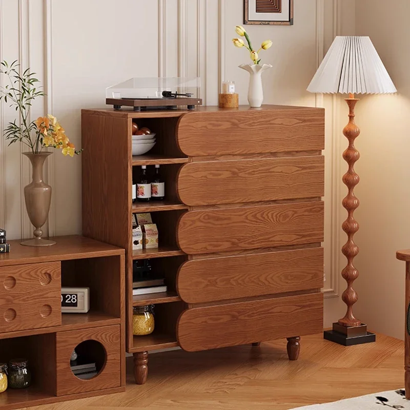 Sideboard Buffet with Drawers 86 * 40.5 * 105cm Wooden Side Buffet Cabinet 5 Drawers Modern Luxury Side Shoe Cabinet