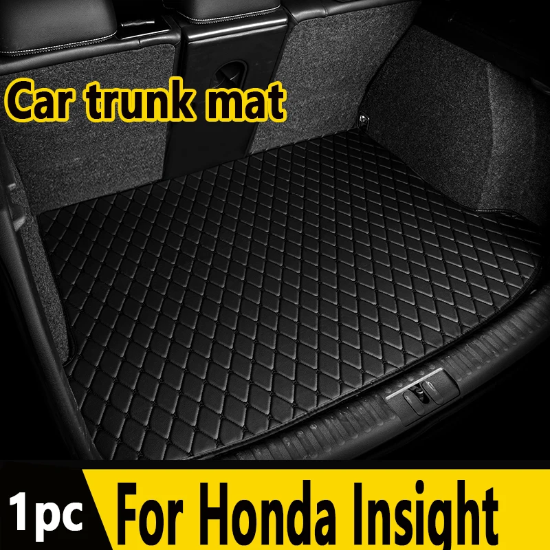 Car Trunk Storage Organizer Pad For Honda Insight ZE2 ZE3 2010 2011 2012 2013 2014 Leather Car Rear Trunk Mat Car Accessories