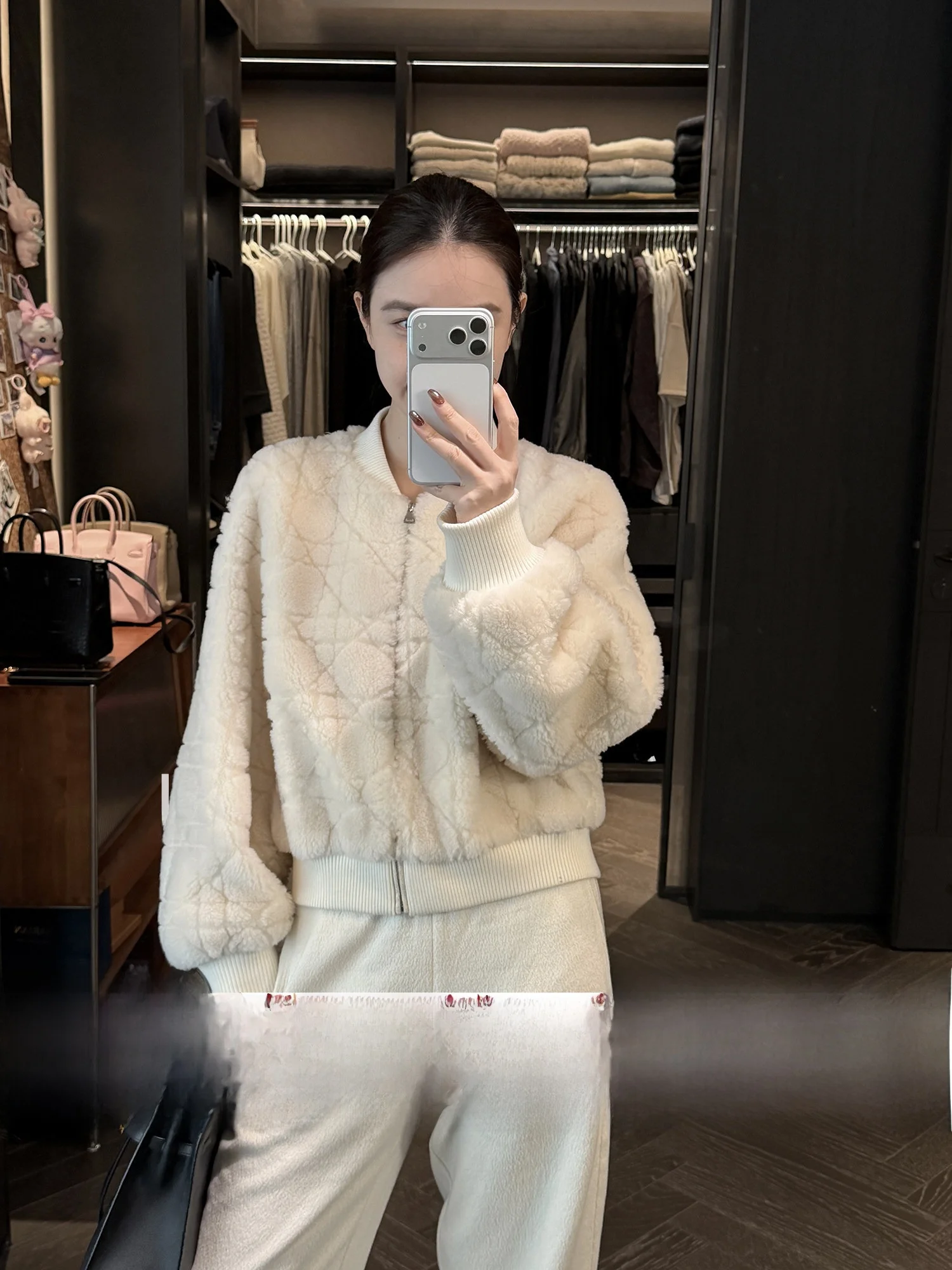 

LUMIEN Li Xing Er 100% шерстяная женская теплая верхняя одежда: модная зимняя куртка приталенного кроя без капюшона с меховым воротником