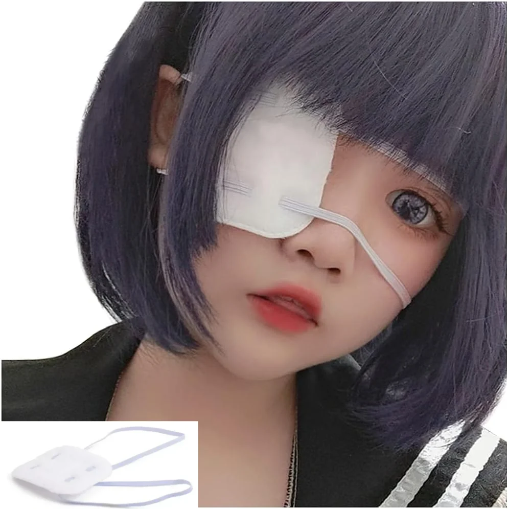 Halloween anime máscara de olho único cosplay tema festa acessórios confortável olho remendo ajustável adereços cosplay brinquedos presente ﻿