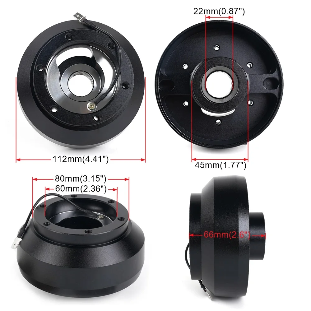 RASTP-Aluminum Steering Wheel Short Hub Adapter 135H For Honda Fit Civic RS-QR051