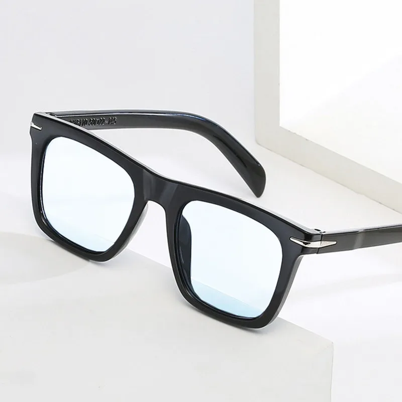 Fashion Brand Design Square Leopard Male Exquisite Eyeglass Frame Photochromic Anti Blue Light Men Prescription Reading Glasses