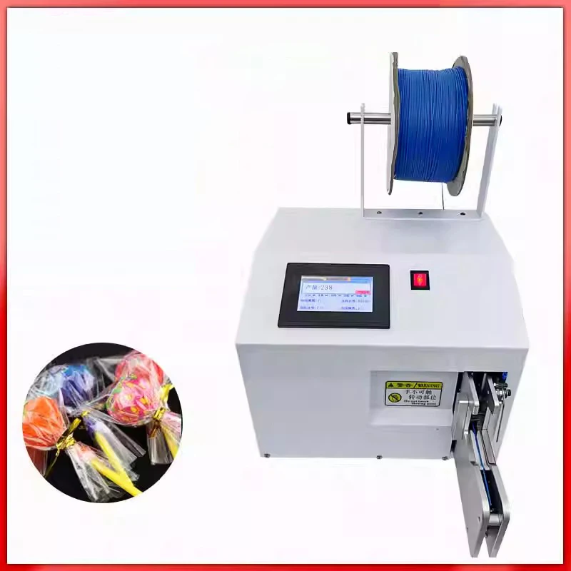 Fully automatic gold wire tying machine lollipop bread food bag bundling equipment power supply data cable hanger tying machine