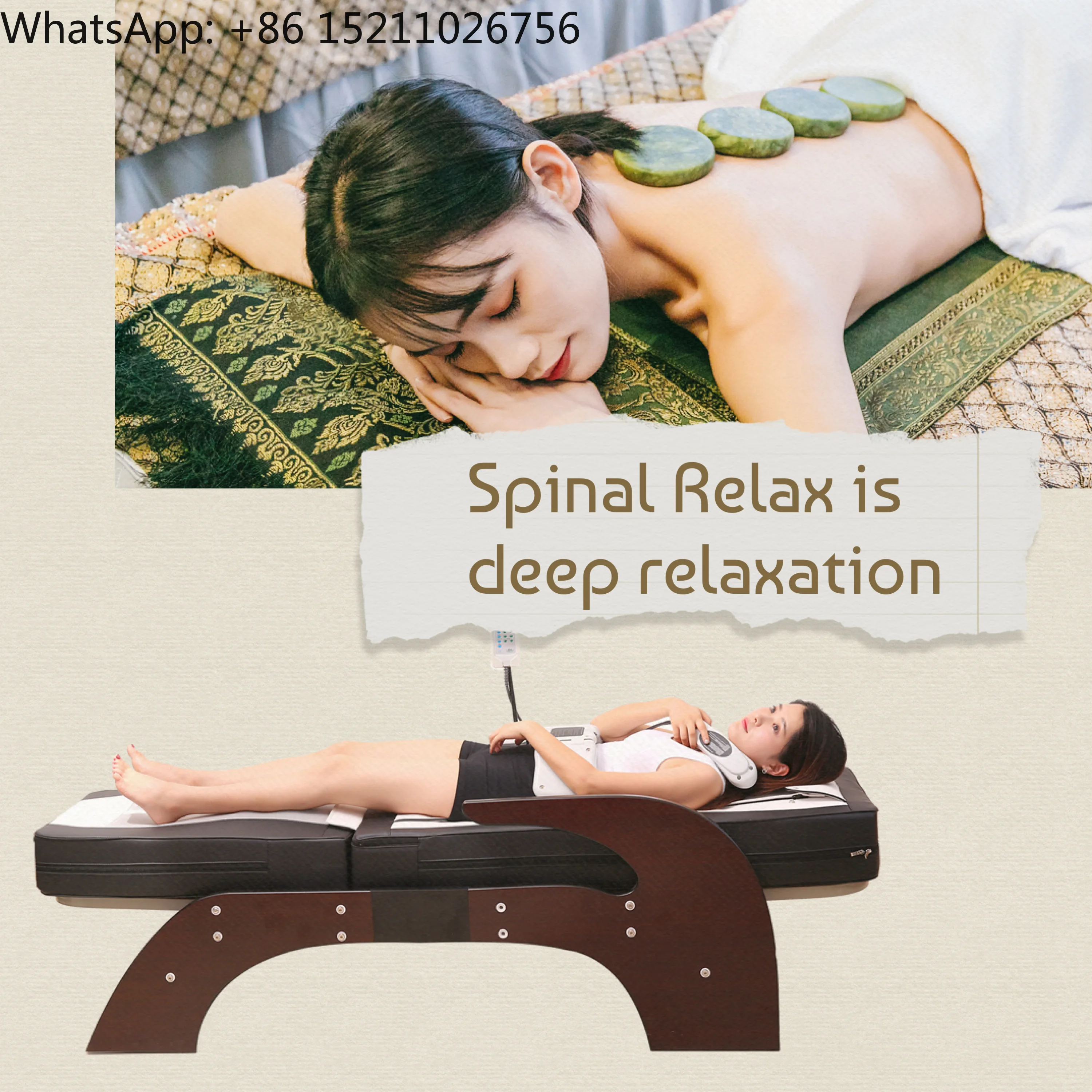 Full Body Electric Jade Roller Massage Bed Back Lifting Far Infrared Tourmaline Thermal Spinal Traction Chiropractic Table