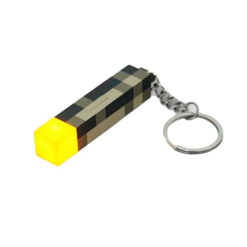 

Новый мини-фонарик Minecrafts, светодиодный, USB-перезаряжаемый, брелок-фонарик, подвеска для рюкзака, подарки, миниатюрное украшение
