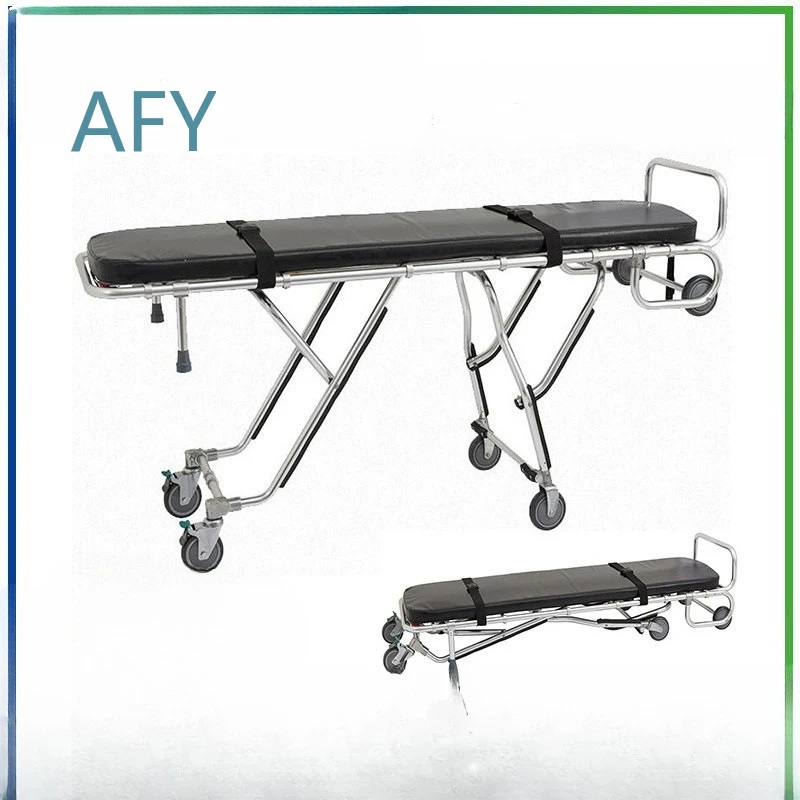 Emergency Automatic Boarding Stretcher for Ambulance Medical Rescue Aluminum Alloy Folding Stretcher for EMS First Aid