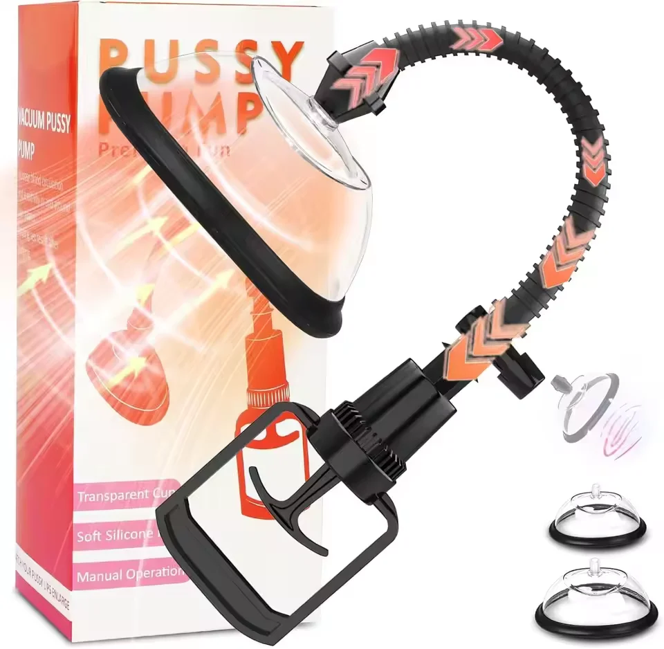 Manual Pussy Pump Vagina Clitoris Sucker Adult Sex Toy Manual Women Breast Massage Nipple Stimulator Enlarge Vacuum Pump Cover