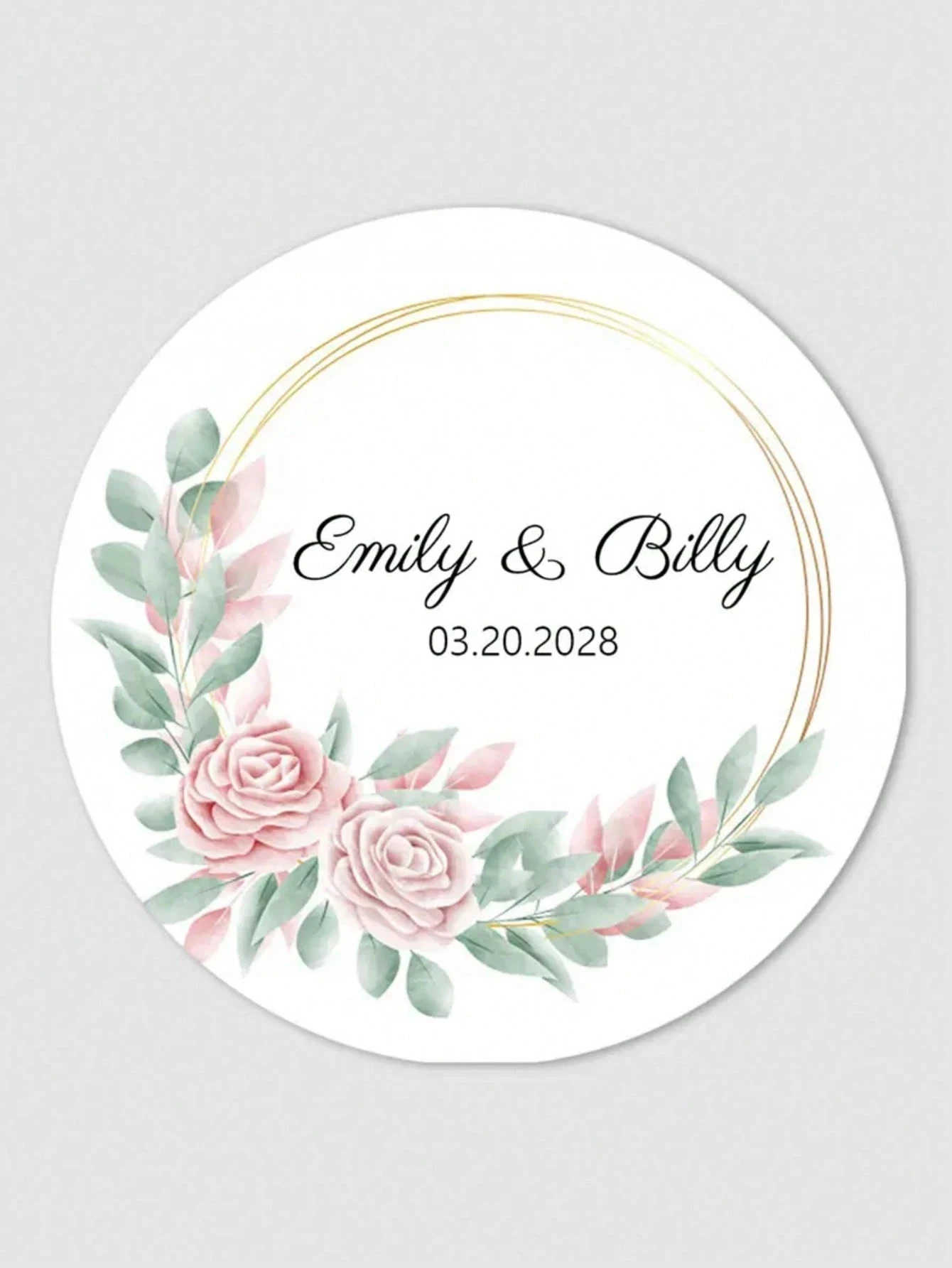 Personalized Name Date Custom Stickers Wedding Birthday Baptism Invitation Thank You Supplies Colorful Cute Y2K Stylish Gifts Fo
