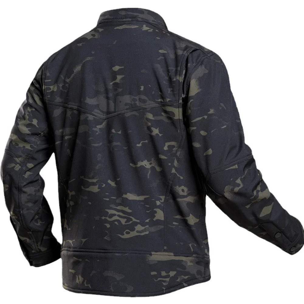 Winter Coats Men Tactical Bomber Moto Jacket Camo Sharkskin Multi-pocket Softshell Outdoor Hunting Airsoft  Motorcycle Jacket