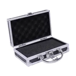 Microphone Carry Case with Sponge Insert Hard Shell Instrument Box for Wireless Mic Professional Equipment Sound Card Mic Drone