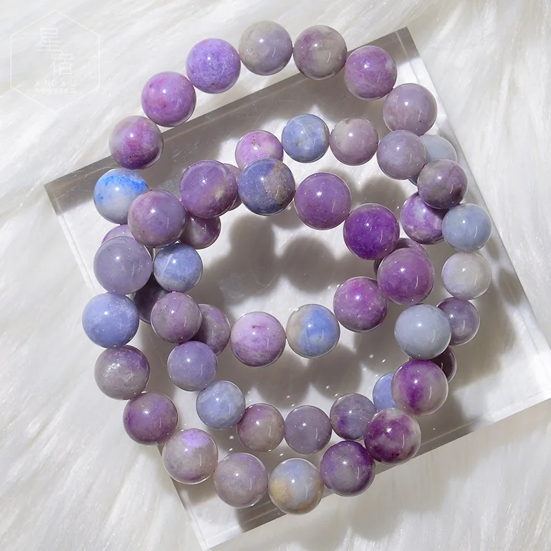 Natural Hackmanite Bracelet, Blue Green Sodalite Color Change Gemstone Beads, Unisex Healing Crystal Jewelry Gift for Women Men