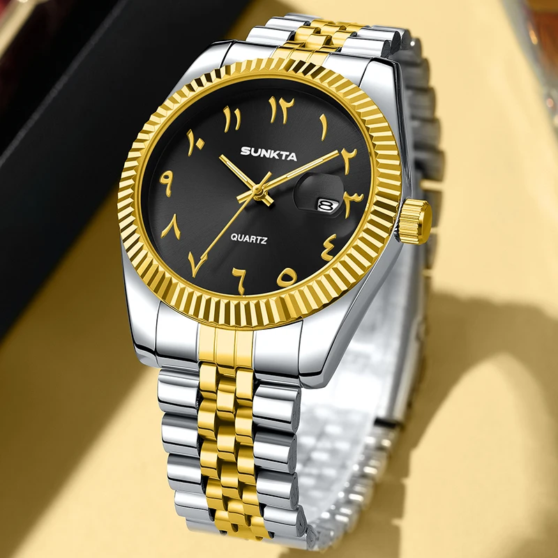

2026 SUNKTA креативные арабские мужские часы LIGE модные роскошные кварцевые наручные часы водонепроницаемые светящиеся часы мужские подарки Reloj Hombre