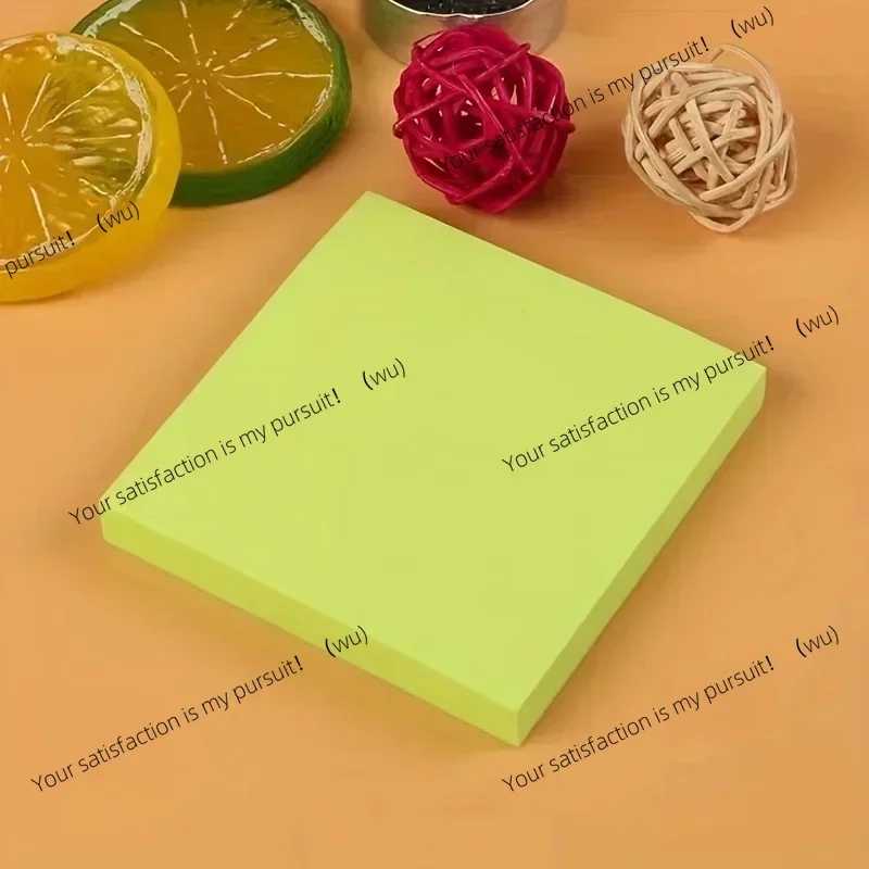 300/600PCS six colors  blank color fluorescent post-it notes are suitable for students' homework, and can be stuck for n times.