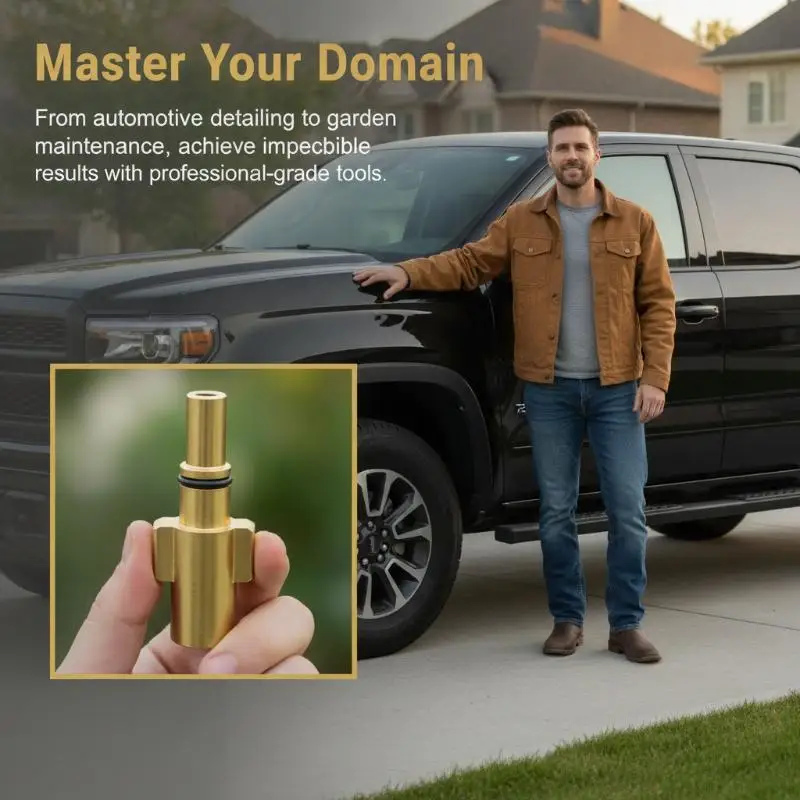 Pressure Washer Quick Adapter Brass Stainless Steel Leakproof Fitting for Car Wash Garden Yard Outdoor Cleaning