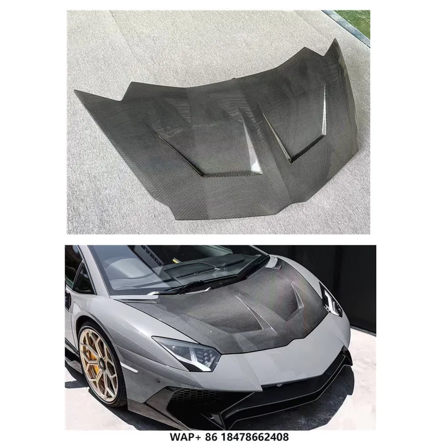 

Dry Carbon Fiber Hood for Aventador LP700 LP720 LP750, SVJ Upgraded 1016 Style Engine Bonnet Perfect Replacement