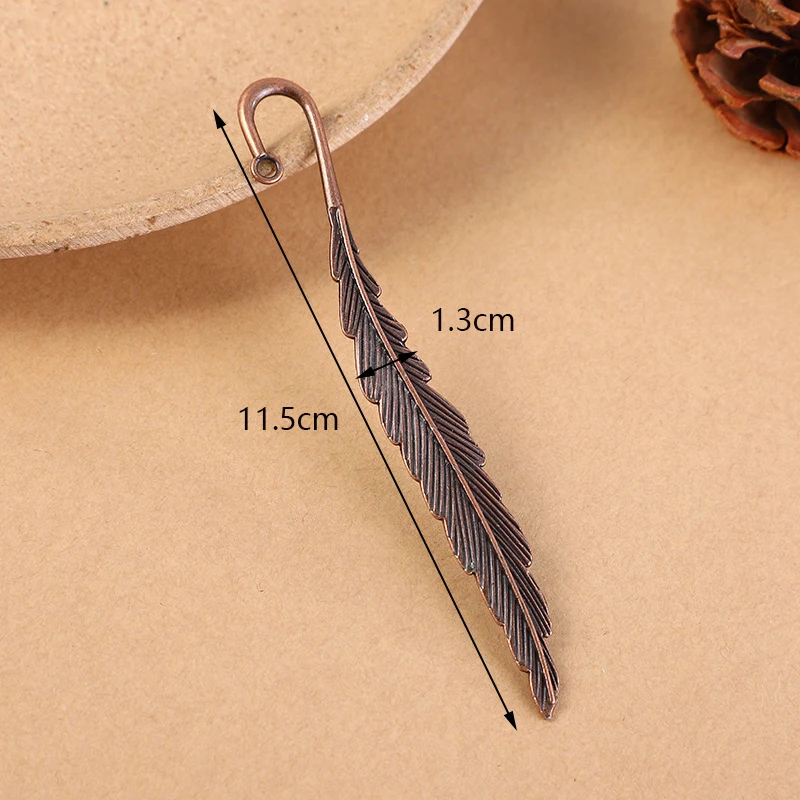 New Creative Feather Vintage Style Student Gift Bookmark, Metal Chinese Style Student Book mark