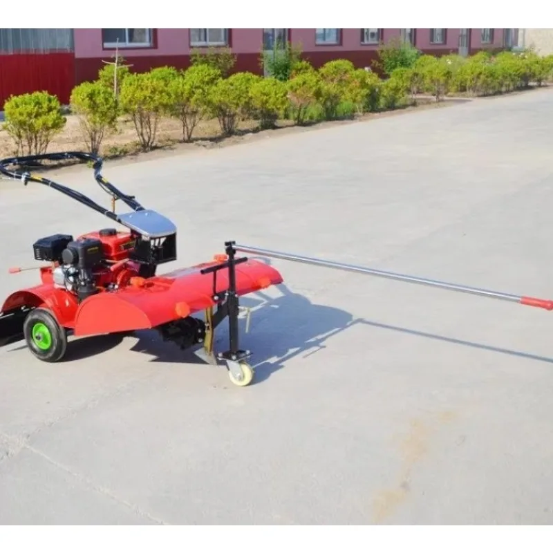 Scarifier -powered Rototillers Are Used to Loosen Soil in Fields