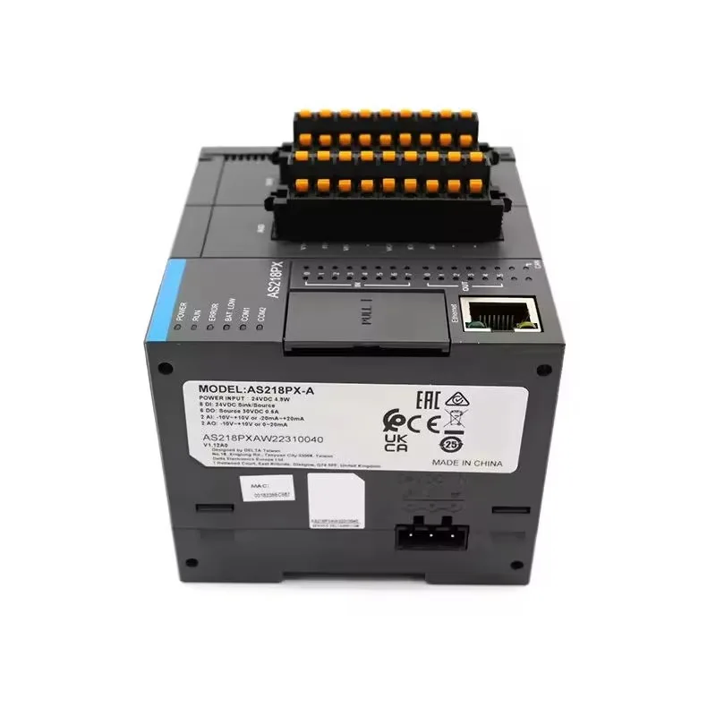 Original PLC AS218PX-A CPU 8 DI 6 DO PNP Transistor 2 AI 2 AO Analog Built-in AS200 Series 100-240VAC New in Stock