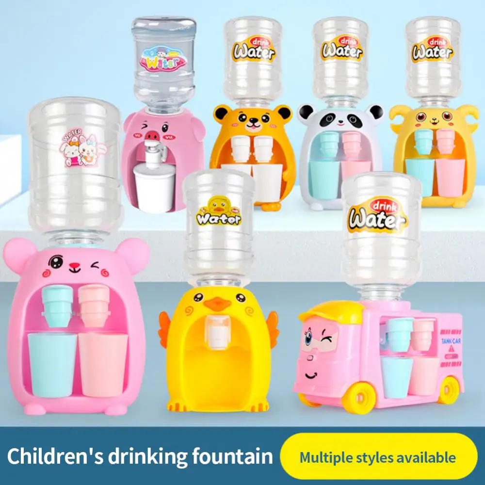 1PCS Mini Water Dispenser Baby Toy Drinking Water Hand Press Water Bottle Pump Cooler Lifelike Cute Children Cosplsy Props Home