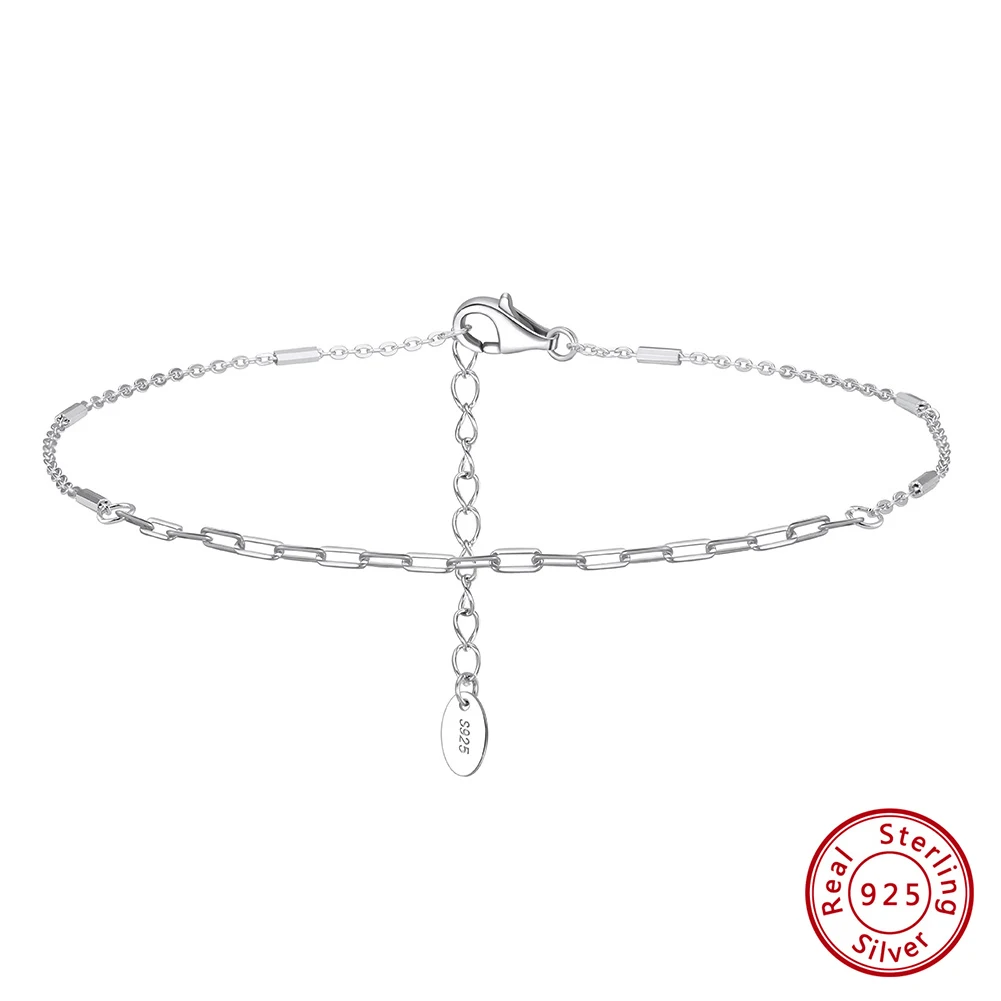 ORSA JEWELS Fußkettchen aus 14 Karat Gold, 1,2 mm, italienische kubanische Kette für Damen, 925er Sterlingsilber, feines Sommer-Strand-Fußarmband, Fußkettchen SA43