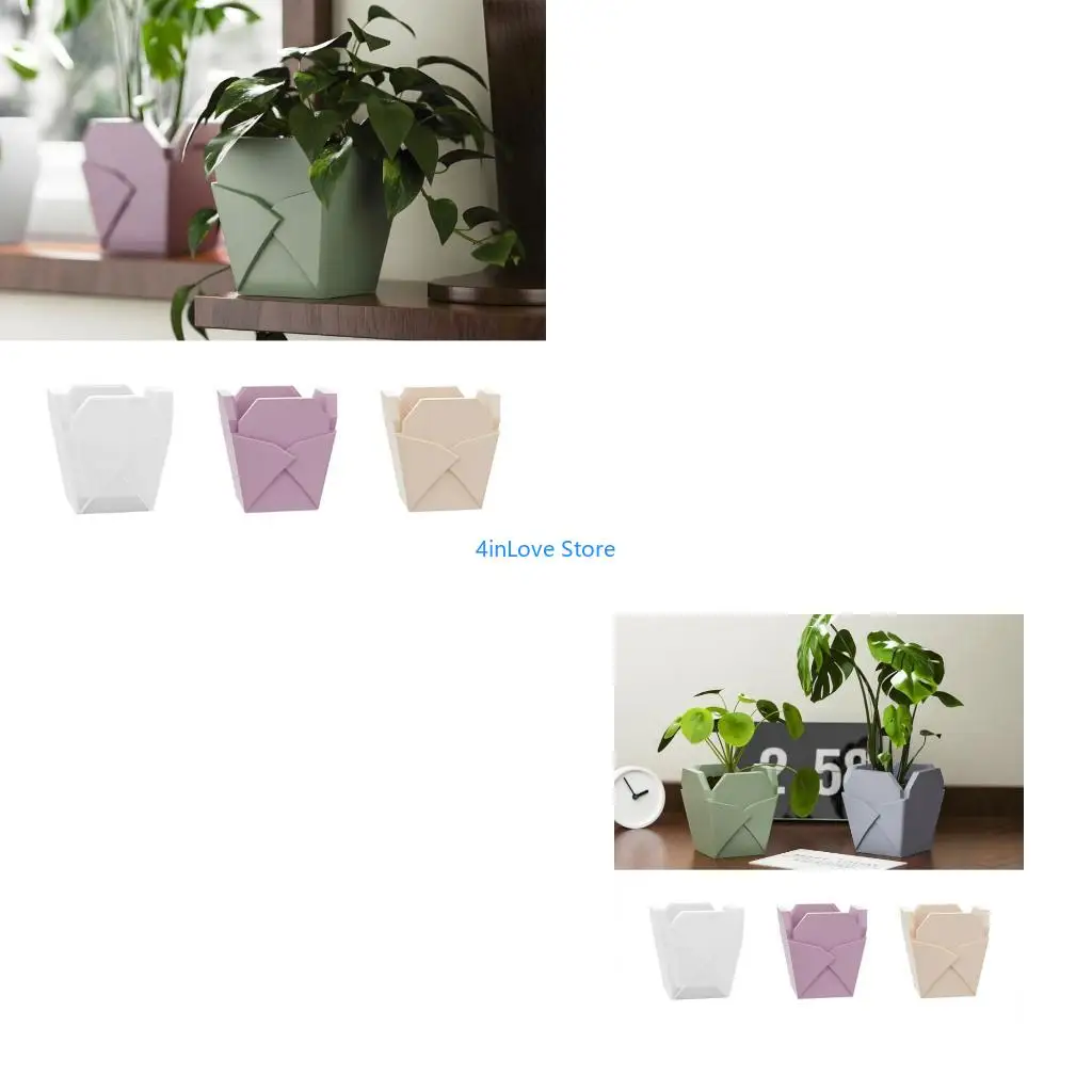 

T4MD DIY Folded Pottery Silicone Mold Cement Casting Tool For Home Decoration Crafts