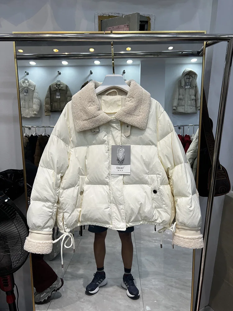 Women Duck Down Coat for Winter 2025 Stand Collar Puffer Jacket Thick Warm Female Feather Parkas Snow Outerwear