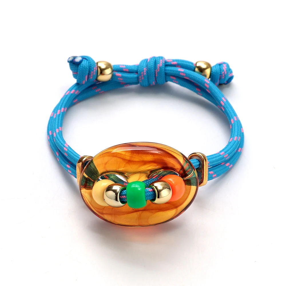 Trendy multicolor armband met varkensneus kralen voor vrouwen, nieuwe kleurrijke verstelbare handgeweven armband, 2026 mode sieraden