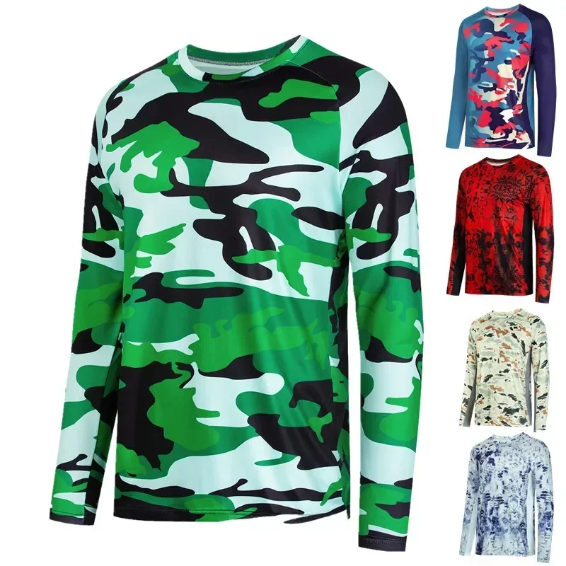 

Fishing Shirts Long Sleeve Uv Protection Man Summer Fishing Suit Moisture Wicking Fishing Sweatshirt UPF 50 Camisa Pesca