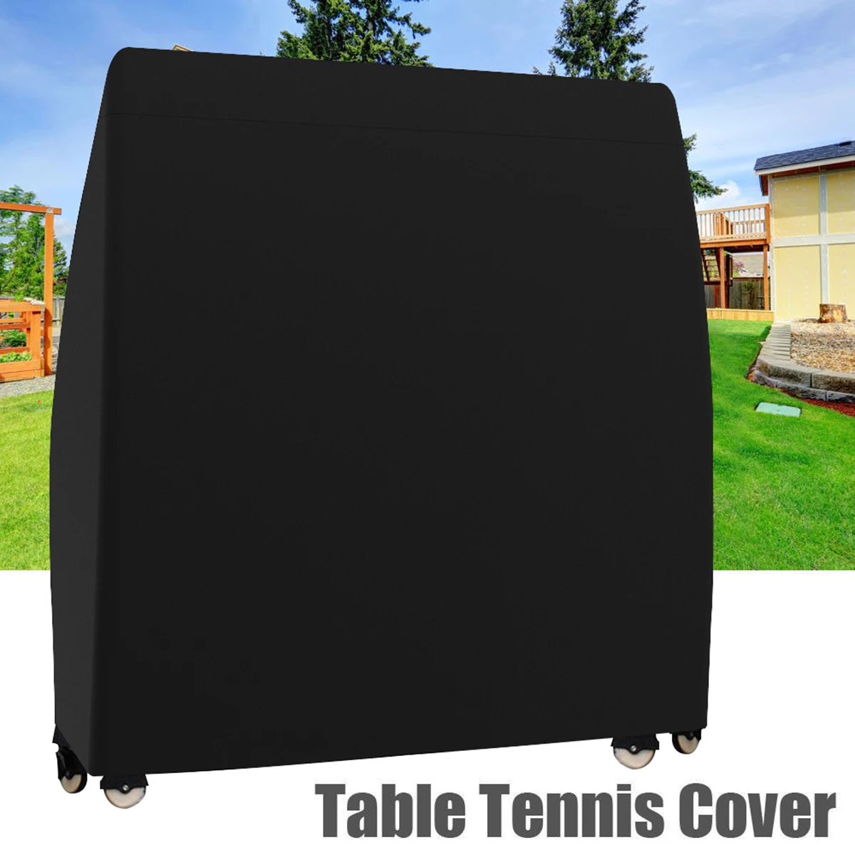 Outdoor Ping Pong Table Cover 165 x 70 x 185cm Table Tennis Cover Outdoor Indoor Heavy Duty Waterproof Ping Pong Table Dust