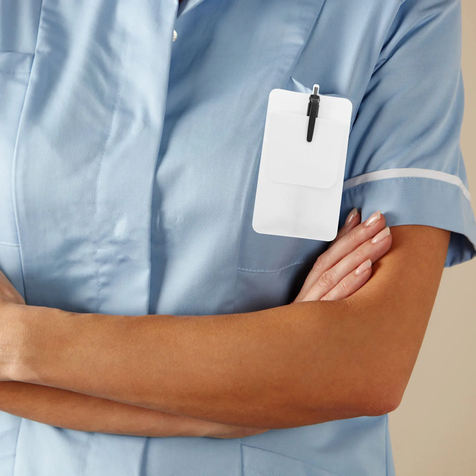 

10Pcs PVC Pen Pocket Protectors Organizer for Nurses Lab Coats Shirts Pocket Holder Pen Pencil Protector Stain Free