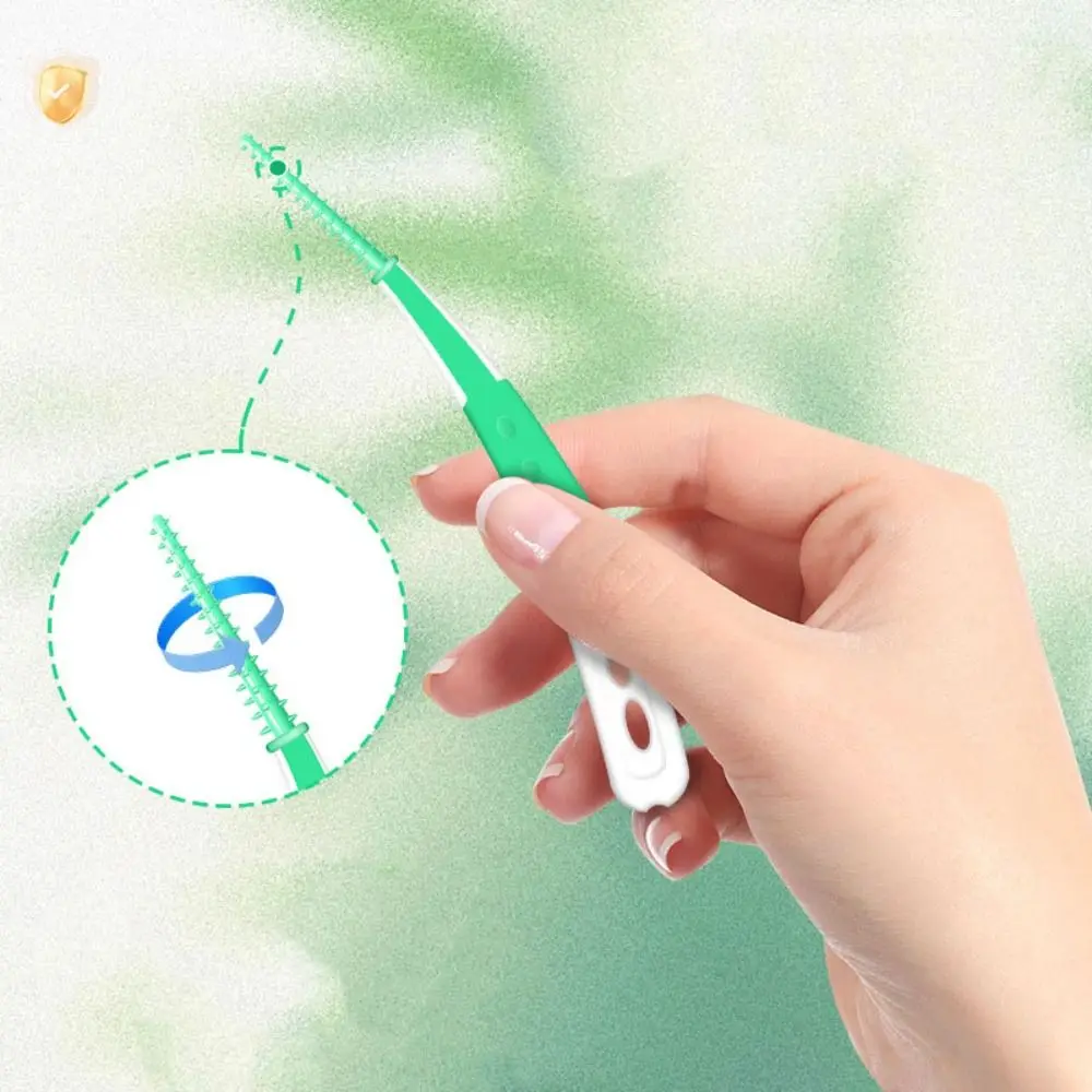 

60Pcs Inter-Dental Silicone Interdental Brush Tooth Cleaning Soft Bristle Orthodontic Interdental brush Gingival Sensitivity