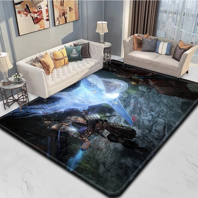 Game Nioh Japan ARPG Doormat, Kitchen Mat, Bedroom Floor Decoration, Living Room and Bathroom, Anti-slip Rug