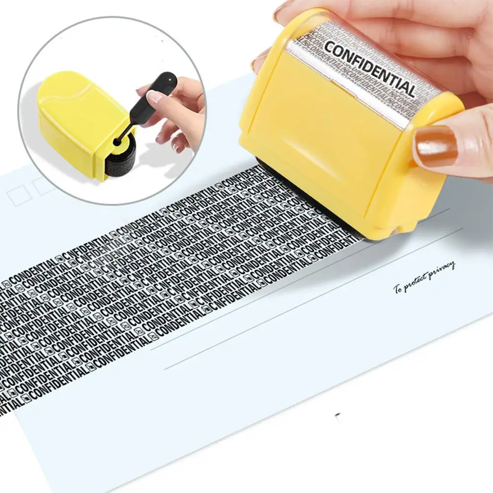 Vertrouwelijke Stempel Roller Anti-Diefstal Bescherming Id Guard Privacy Seal Blocker Smeer Gegevens Vertrouwelijk Adres Informat H9e8