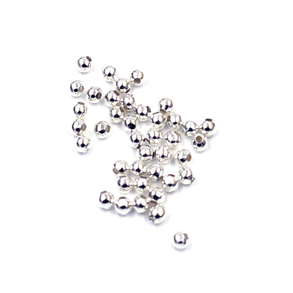 

10000Pcs Spacer Seed Beads Alloy Silver Plated For Charms Bracelets Jewelry DIY Making Accessories Wholesale 2mm