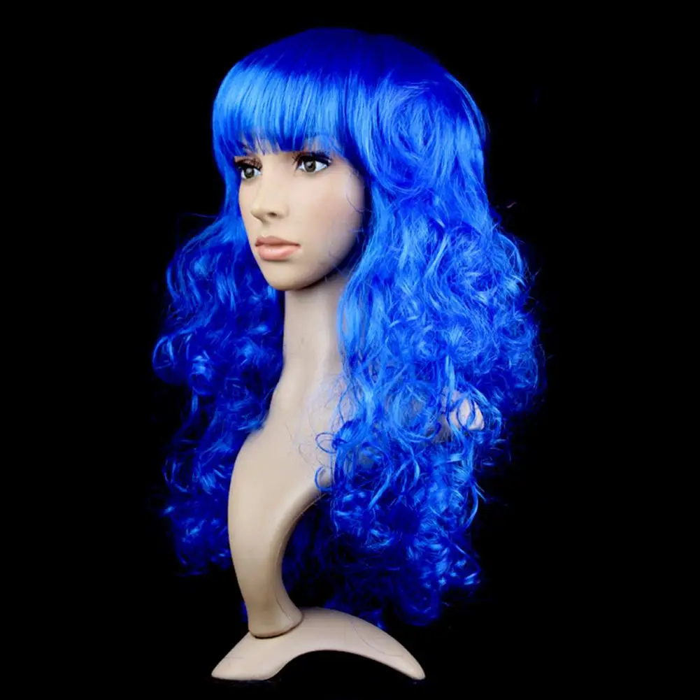 Highlight Cosplay Wigs Wave Wigs Ombre Highlight Natural Hair Women Wig  Middle Long Hair Wave Straight Wig Women Daily Wigs