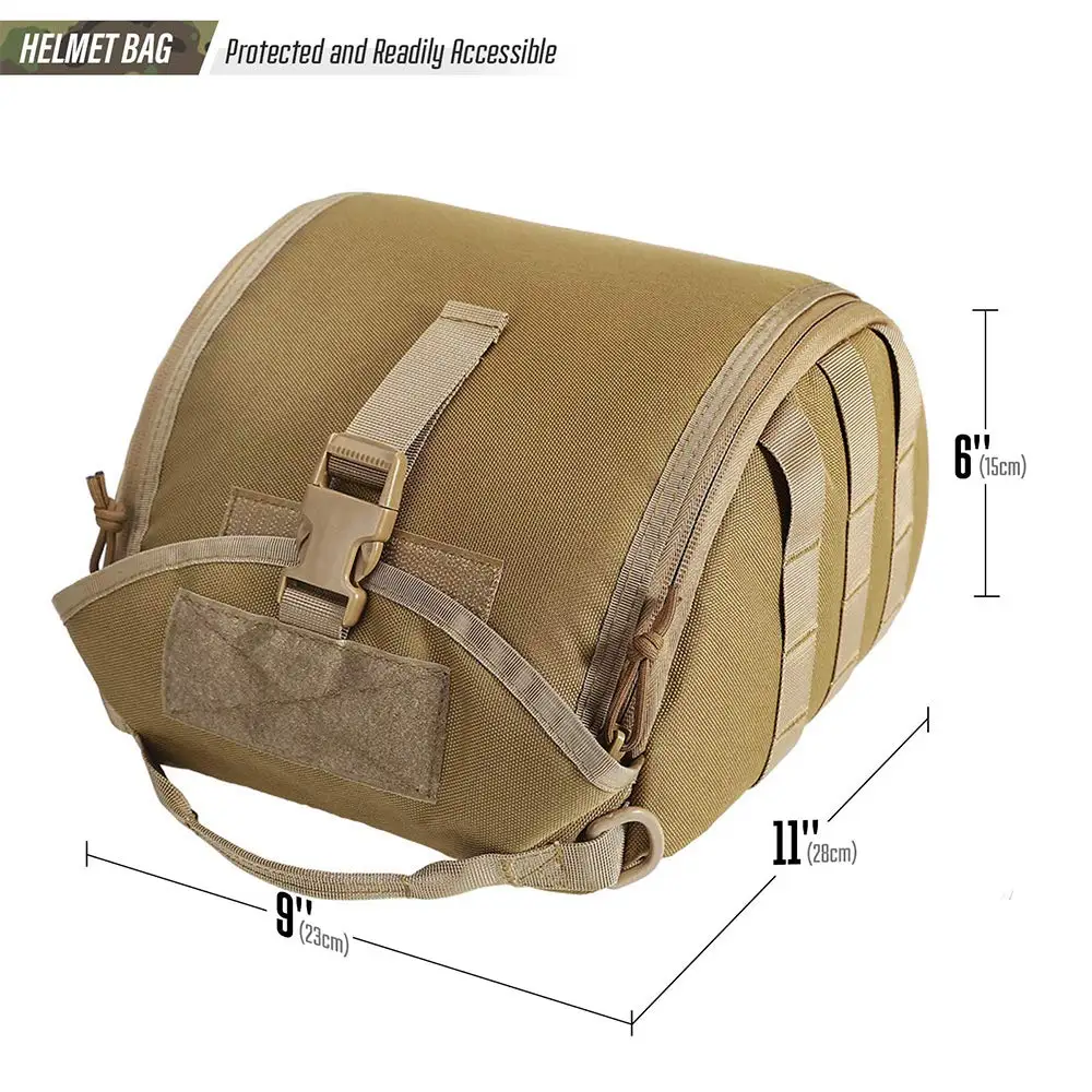 Funda portacascos táctica MOLLE – Transporte militar multiusos - imagen 4