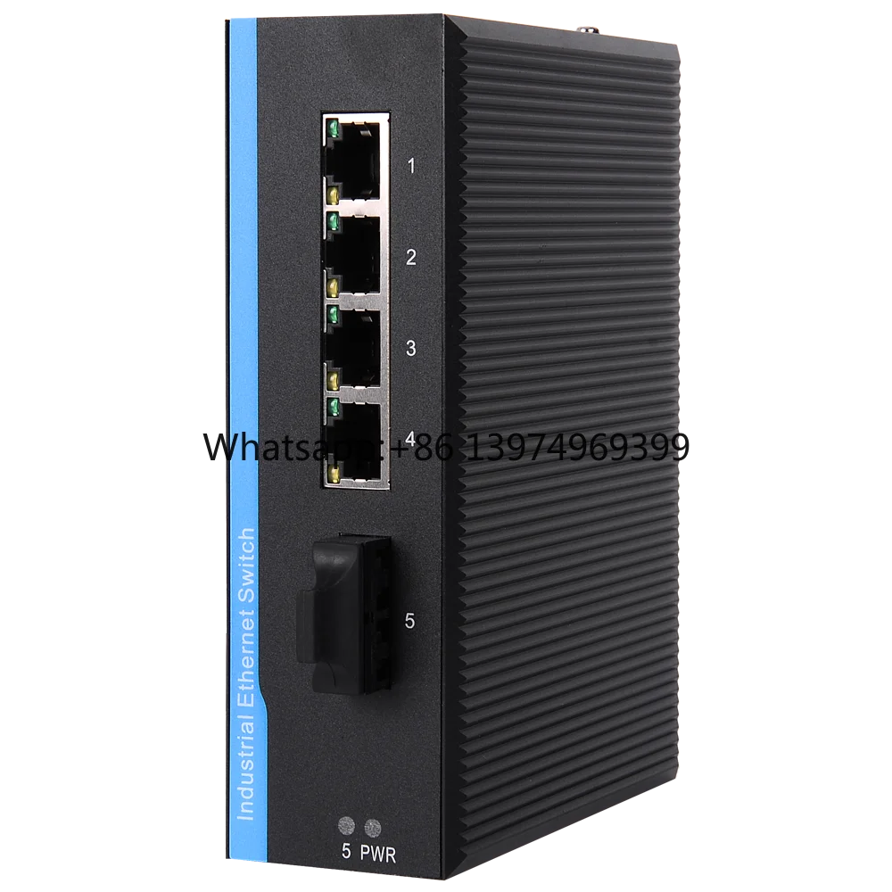 4 + 1 5Port 9V 12V 24V 48V Din Rail Mini Outdoor 10 100 1000M Gigabit Industrial Ethernet Network Switch