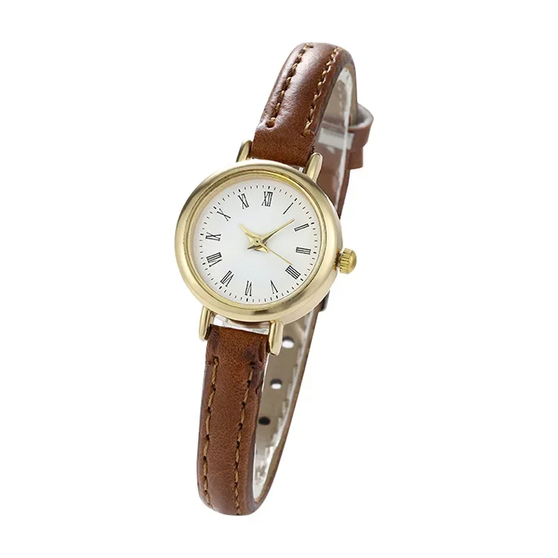 Simple Women Watches Luxury Design Leather Watch Ladies Quartz Wristwatch Womens Small Round Dial Clock Reloj Para Parejas